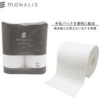 イトマン モナリス8ロール40ｍダブル 10080010 1パック 業務用 高品質 牛乳パック原料 2枚重ね 再生紙100％