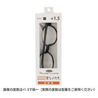 ハグ・オザワ 変なメガネ　老眼鏡　ラウンド型　ブラック　+3.5 HM-1002/COL1/45/+3.5 1パック（直送品）