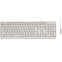 キーボード 有線 テンキー付き 108キー 日本語配列 フルキーボード メンブレン ホワイト 1個 スリーアール