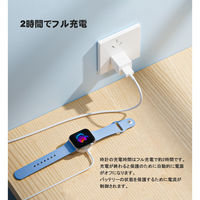 Apple Watch用充電ケーブル 1m USB-A接続 VV-UAMAG010-W 1個 Vodaview