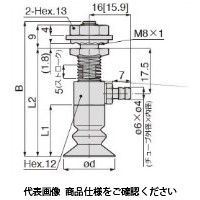 日本ピスコ 真空パッド VPHD20ー5LBEPー6B 1セット(4個)（直送品）