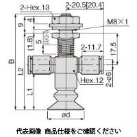 日本ピスコ 真空パッド VPHDW20ー5LBHNー6J 1セット(5個)（直送品）