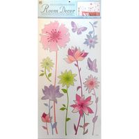 S&Cコーポレーション ルームデコステッカー Flower グリッター PLK149 1セット(4枚)（直送品）