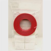 三友産業 PPバンド+ストッパー 赤 10m×15mm HR-2232 1セット(10巻)（直送品）