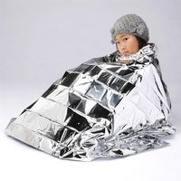 ソーゴ 緊急用 保温簡易寝袋 シルバー 100cm×200cm 4994273006035 1セット(4枚)（直送品）