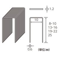 若井産業 ステープル 10mmX10mmX0.6mmX1.15mm 5000本入 PJ-1010 1セット(20000本:5000本×4箱)（直送品）