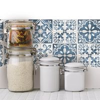 S&Cコーポレーション タイルステッカー ブルー 約295mm×195mm ITLA60 1セット(6枚)（直送品）