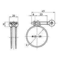 SANEI 蝶ネジワイヤバンド PD21ー10 1セット(32個:2個×16パック)（直送品）