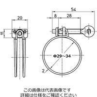 SANEI 蝶ネジワイヤバンド PD21ー25 1セット(28個:2個×14パック)（直送品）