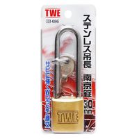 アイアイ TWE ステンレス吊南京錠 ツル長30mm IB-086 1セット(4個)（直送品）