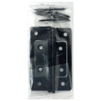 和気産業 フラッシュ丁番 BHー455 76MM クロ BH-455 1セット(20個:2個×10セット)（直送品）