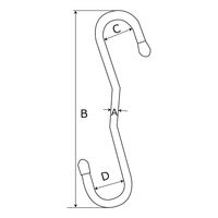 和気産業 Sカン ステンレス BKー898 6mm×400mm 1セット(6個)（直送品）