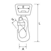 和気産業 スイベルスナップ 3/4インチ BKー943 BK-943 1セット(12個)（直送品）