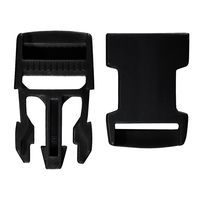 和気産業 樹脂バックル Rー326 黒 25mm 1セット(14個)（直送品）