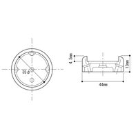 和気産業 ぬくもり手すりNES 受金具 エンドベース シルバー NES08S 1セット(6個)（直送品）