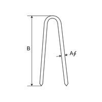 和気産業 U型アンカー 6φmm BK-226 1セット(20個)（直送品）