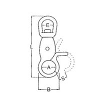 和気産業 スイベルスナップ NO.5013 60mm BK-581 1セット(10個)（直送品）