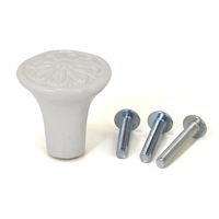 和気産業 セラミックつまみ ホワイト 37mm×33mm×26mm IK-143 1セット(12個)（直送品）