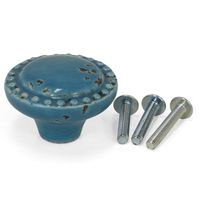 和気産業 セラミックつまみ スカイブルー 39mm×27mm×20mm IK-164 1セット(10個)（直送品）