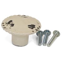 和気産業 セラミックつまみ クリーム 44mm×28mm×19mm IK-165 1セット(10個)（直送品）