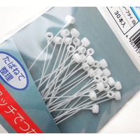 和気産業 ループタイ 白 80mm 30本 TC-131 1セット(480本:30本×16袋)（直送品）