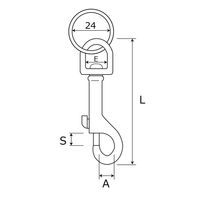 和気産業 回転ナスカン NO.5025ー5 1/2インチ BK-590 1セット(10個)（直送品）