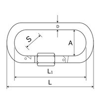 和気産業 ステンレススプリングフック ナット有 10×100mm BK-606 1セット(2個)（直送品）