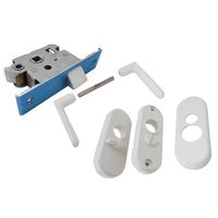 和気産業 浴室用樹脂レバー錠 間仕切錠 FU32AP42AWHBS32 1セット（直送品）