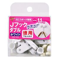 和気産業 Jフックダブル ホワイト 7セット WNP-WW 1セット(28セット:7セット×4パック)（直送品）