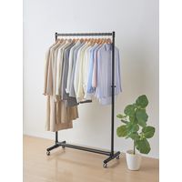 パール金属 軽くて丈夫なアルミ製ハンガーラック マットブラック N-7594 1個