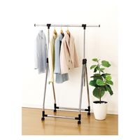 パール金属 コンパクトフォールディングハンガー ブラック N-7609 1個