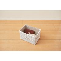 パール金属 STORAGE BOX MC イレギュラーストライプ グレー N-7685 1個（直送品）