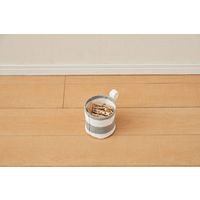 パール金属 ROUND BIN ボーダー グレー N-7687 1個（直送品）