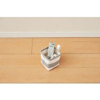 パール金属 SQUARE BIN ボーダー グレー N-7688 1個（直送品）