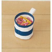 パール金属 ROUND BIN ボーダー ネイビー N-7696 1個（直送品）