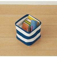パール金属 LARGE SQUARE BOX ボーダー ネイビー N-7698 1個（直送品）