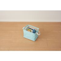 パール金属 LAUNDRY BIN L シェブロン ライトブルー N-7711 1個（直送品）