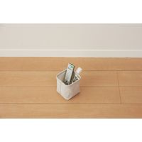 パール金属 SQUARE BIN シェブロン ベージュ N-7715 1個（直送品）
