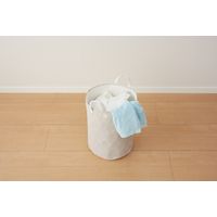 パール金属 LAUNDRY BIN L シェブロン ベージュ N-7720 1個（直送品）