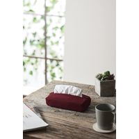 パール金属 ストレッチティッシュカバー ソフトパック用 ブロック柄レッド N-7766 1個（直送品）