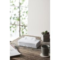 パール金属 ストレッチティッシュカバー ボックス用 ミンクタッチホワイト N-7787 1個