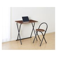 パール金属 折りたたみデスク&チェア セット 木目調ブラウン N-7842 1個（直送品）