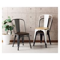 パール金属 エルムメタルチェア マットブラック N-8348 1個（直送品）