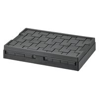 パール金属 タイル調 折りたたみ収納BOX 55L ブラック N-7868 1個（直送品）