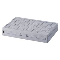 パール金属 タイル調 折りたたみ収納BOX 55L グレー N-7869 1個（直送品）