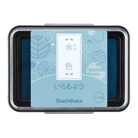 シヤチハタ スタンプ台 いろもよう 水色 HAC-1-PB