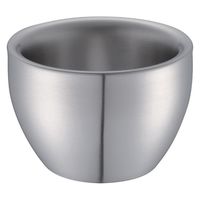 カンダ メタル丼 ラテカップ&ソーサーセット ステンレスつや消仕様 387740 1セット(カップ・ソーサー各