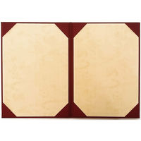 美濃商会 証書ファイル 布 赤 A4二枚用 8221-08 1セット(1冊×2)