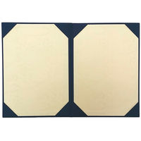 美濃商会 証書ファイル 布 紺 A4二枚用 8222-08 1セット(1冊×2)