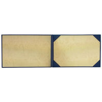 証書ファイル　横型　布　紺　Ａ４用 9282-01 3冊 美濃商会